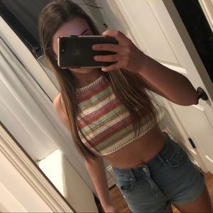 Crochet alter crop top with shell details